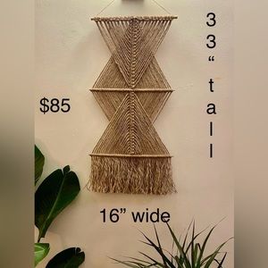 SALE!   NEW, Jute macrame wall art